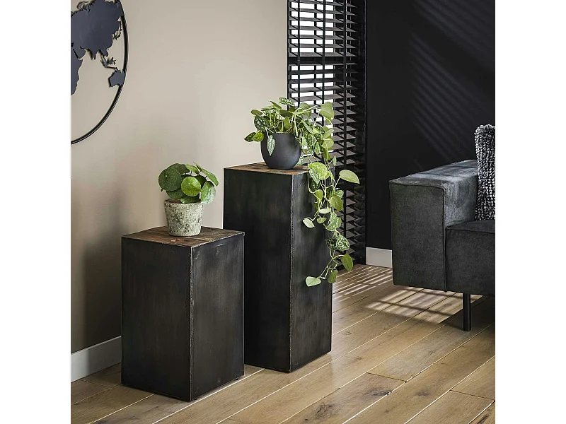 Sellette bois métal style industriel SHEFFIELD