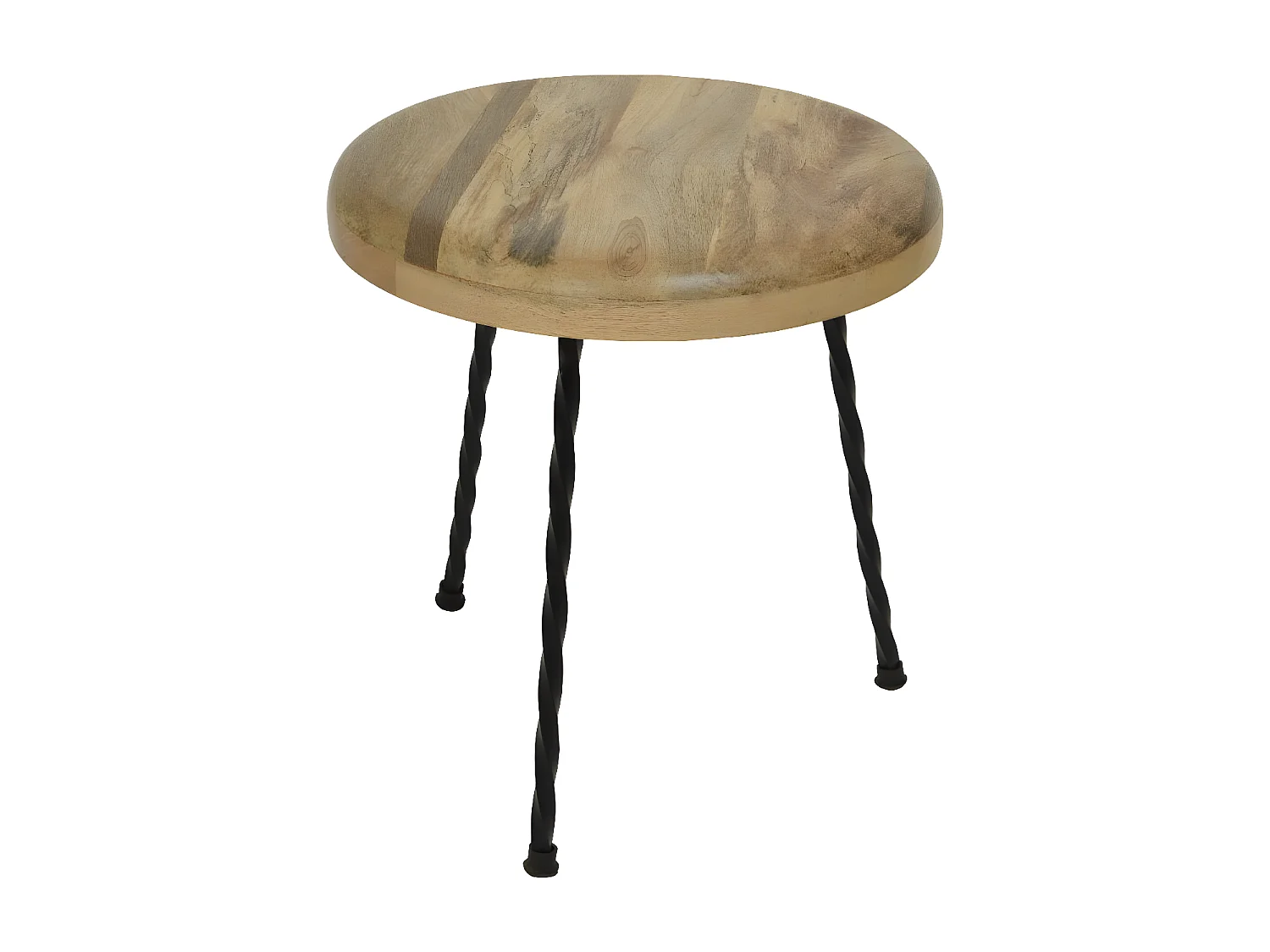 Table d'appoint ronde en bois de manguier 33 cm