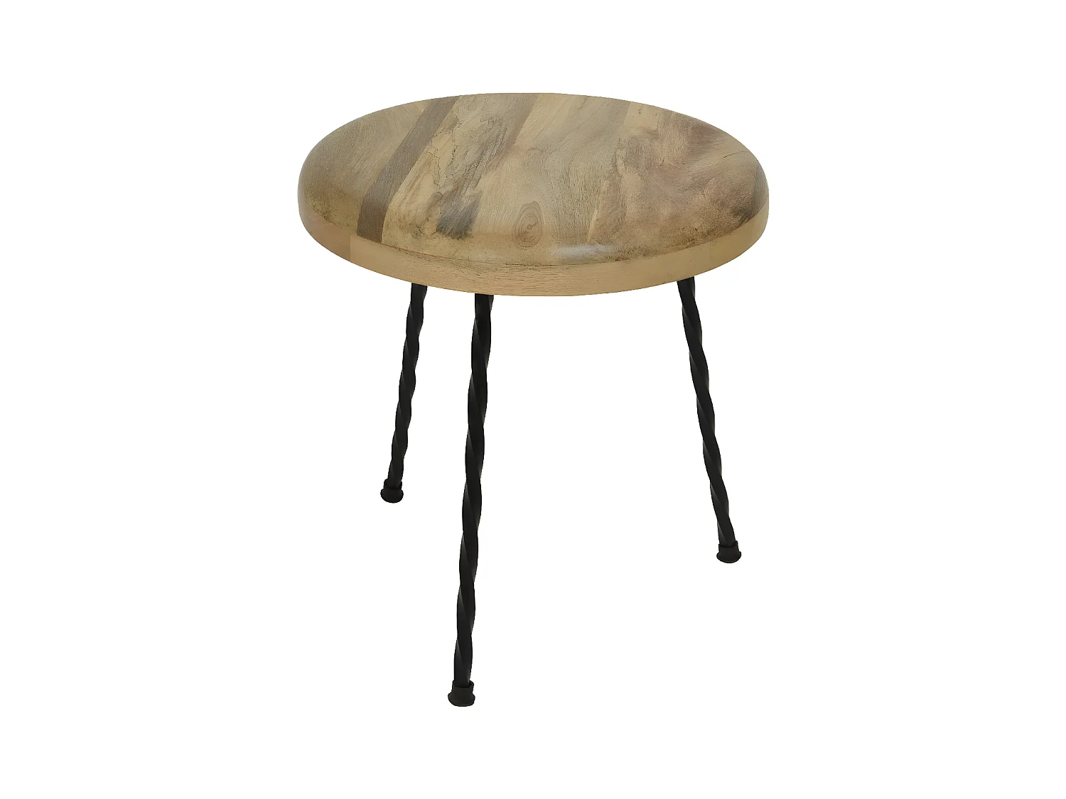 Table d'appoint ronde en bois de manguier 33 cm