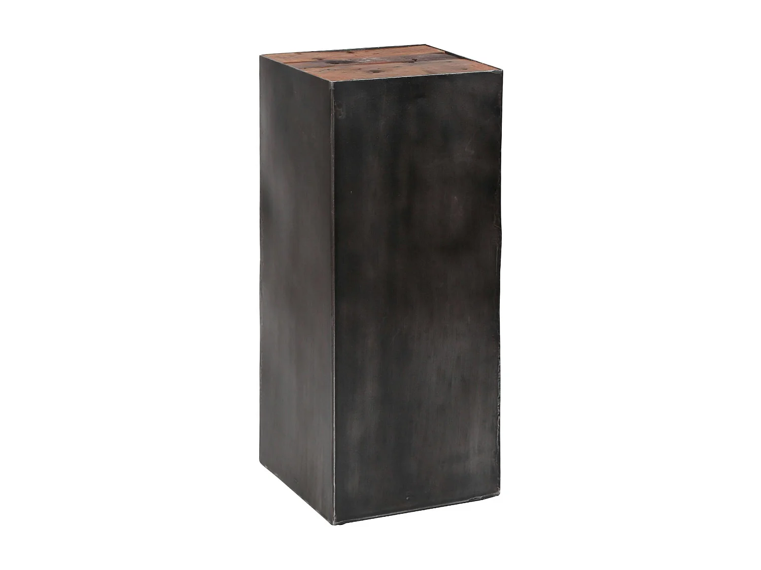 Porte-plante bois et métal patiné style industriel SHEFFIELD