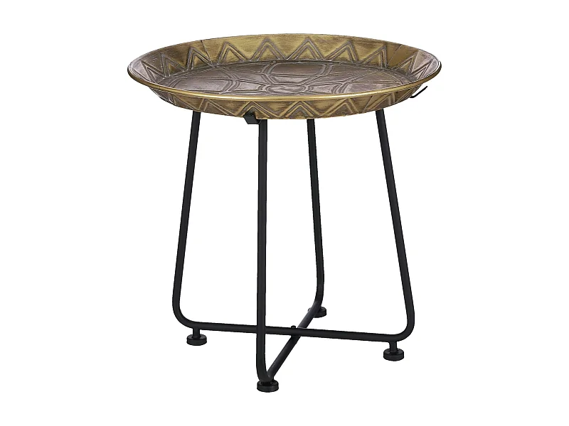 Table d'appoint orientale dorée 45 cm