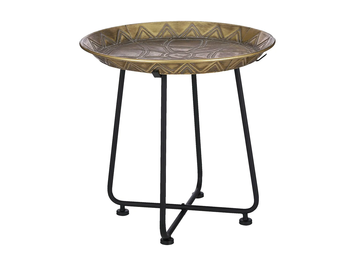 Table d'appoint orientale dorée 45 cm