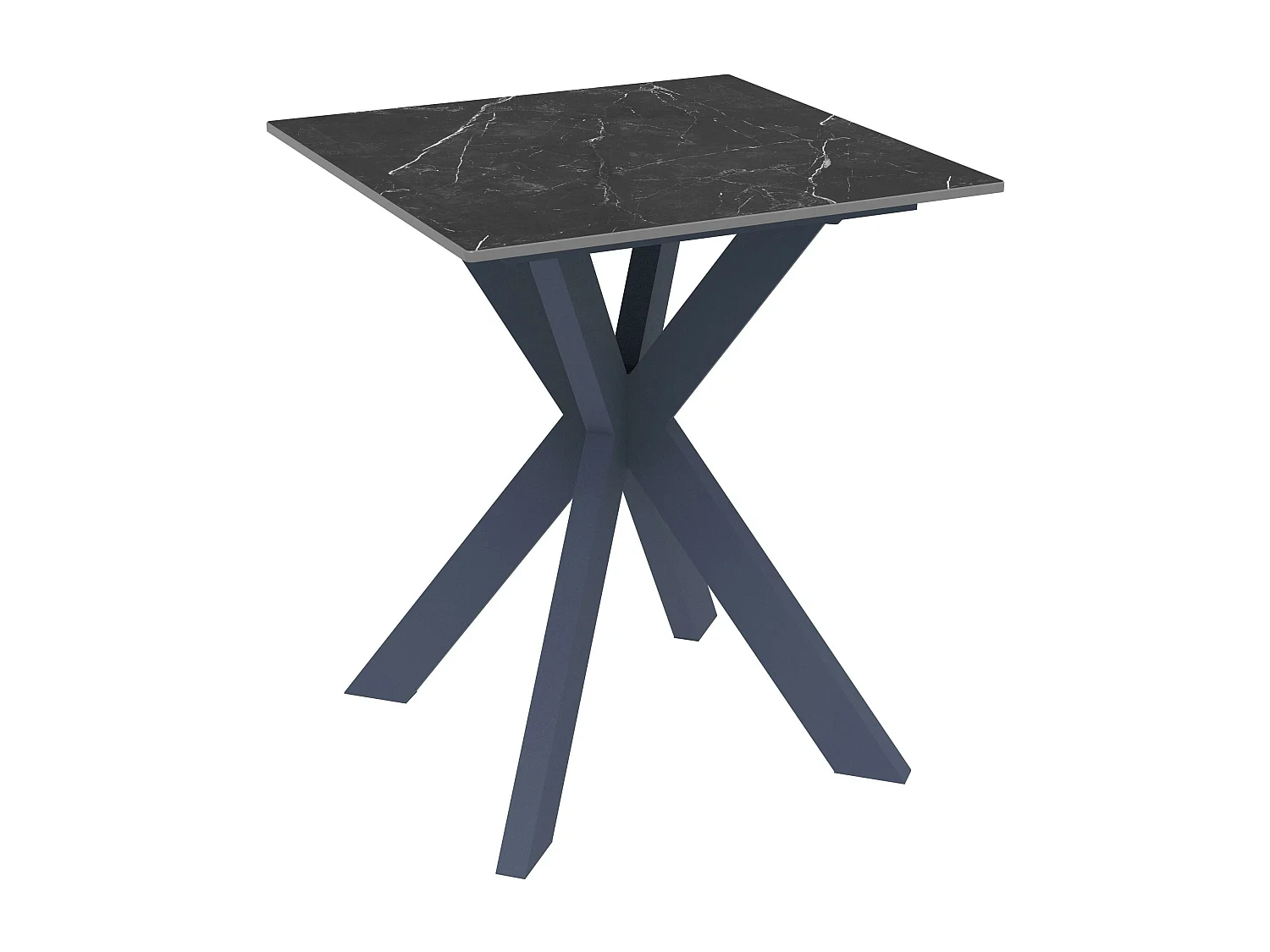 Bout de canapé design en céramique noire marbrée OTTAWA