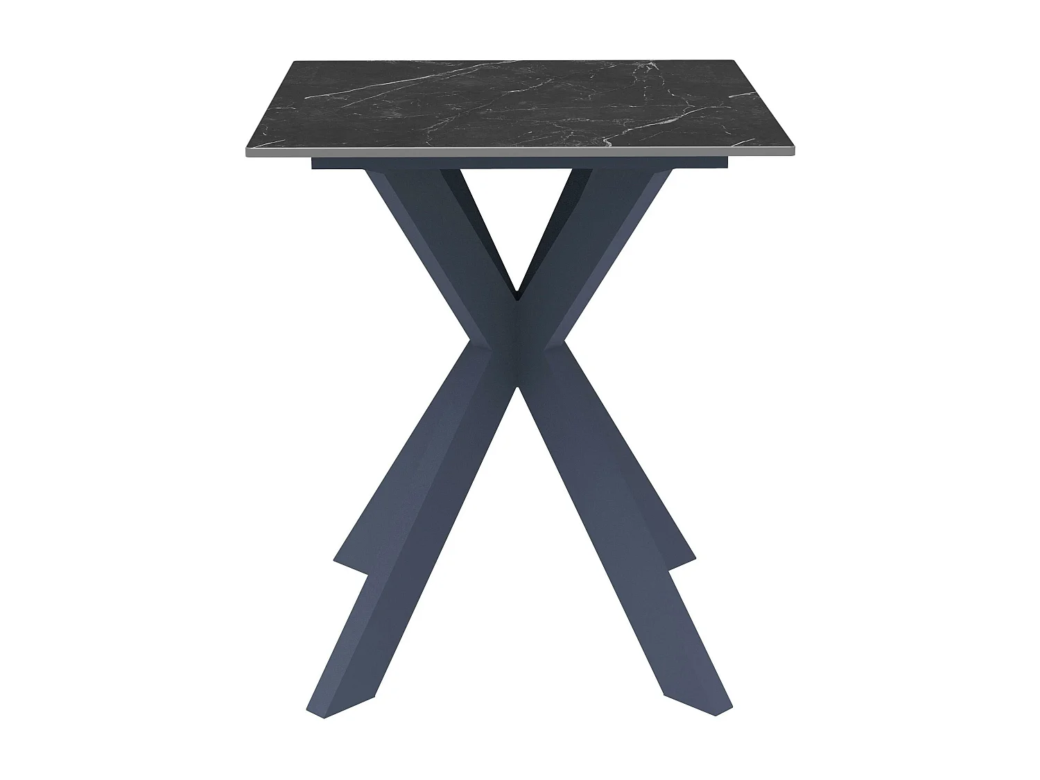 Bout de canapé design en céramique noire marbrée OTTAWA