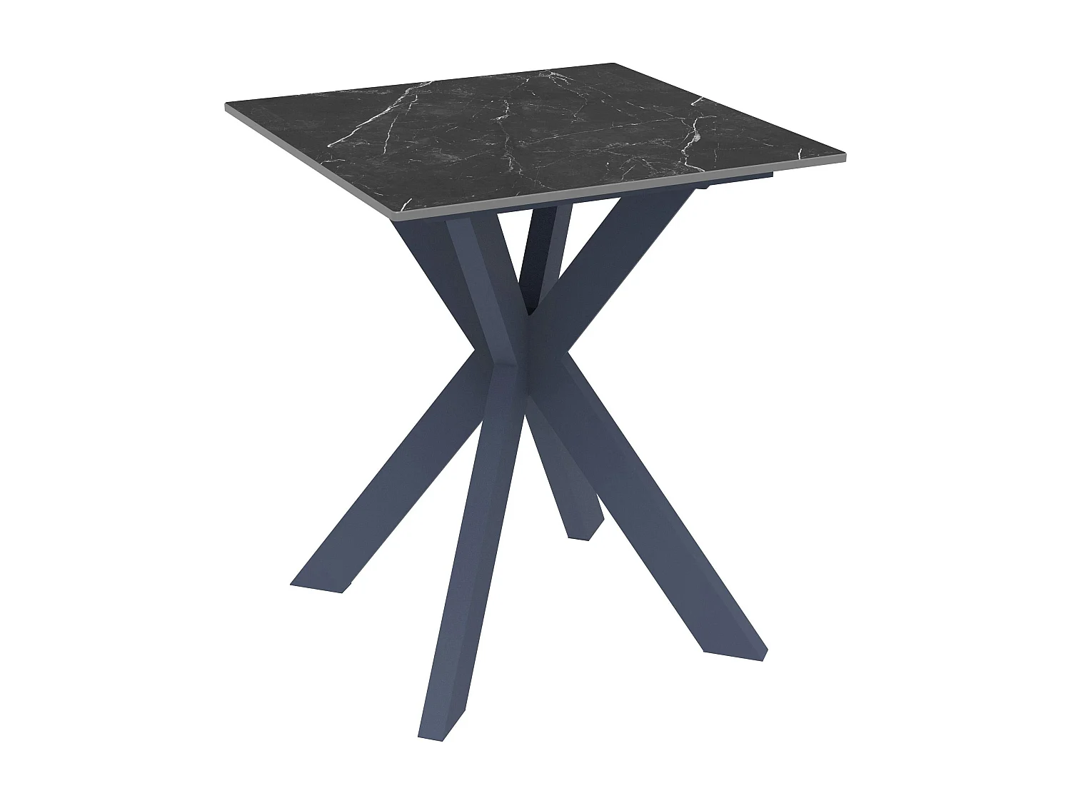 Bout de canapé design en céramique noire marbrée OTTAWA