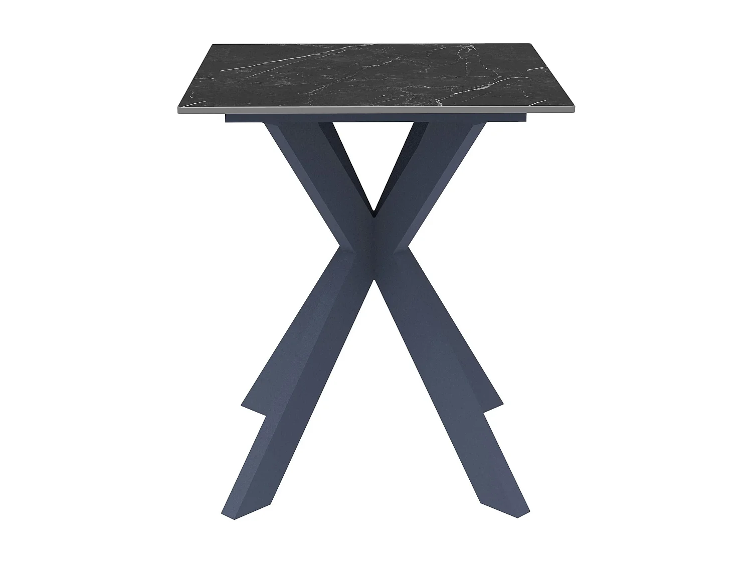 Bout de canapé design en céramique noire marbrée OTTAWA