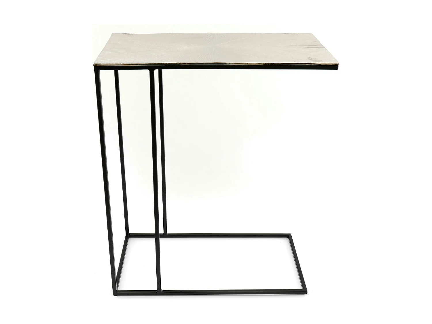 Bout de canapé rectangulaire en métal