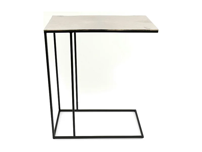 Bout de canapé rectangulaire en métal