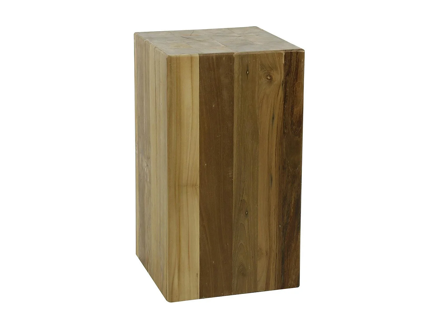 Sellette en bois de teck recyclé forme carrée 65 cm