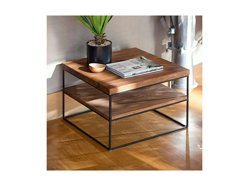 Bout de canapé chêne massif OKA