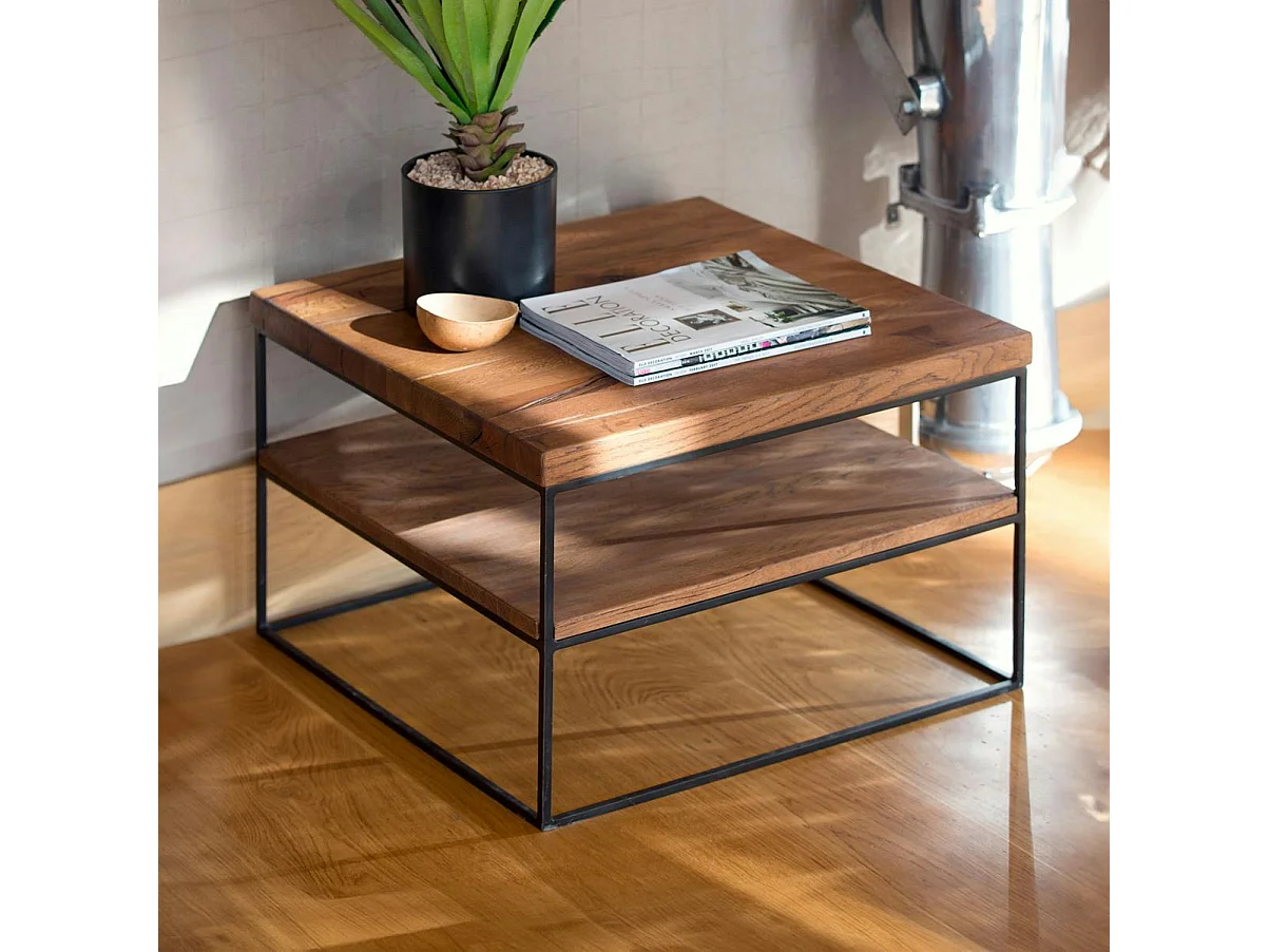 Bout de canapé chêne massif OKA