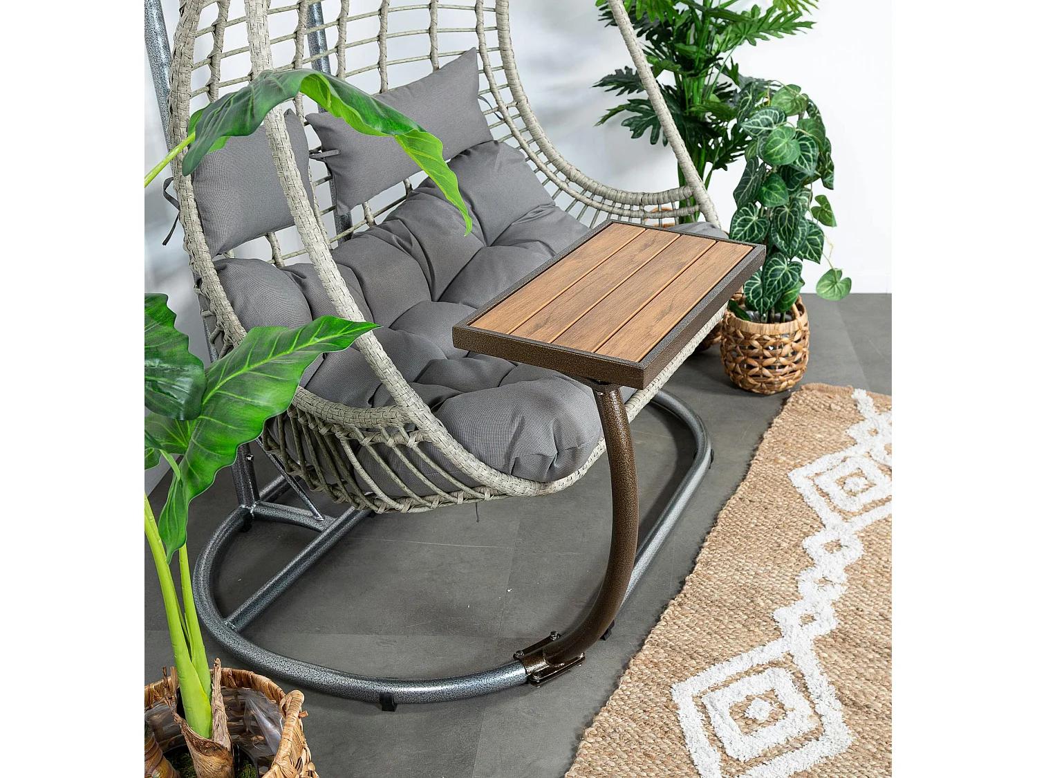 Table d'appoint pour fauteuil suspendu naturel SOUTH BEACH