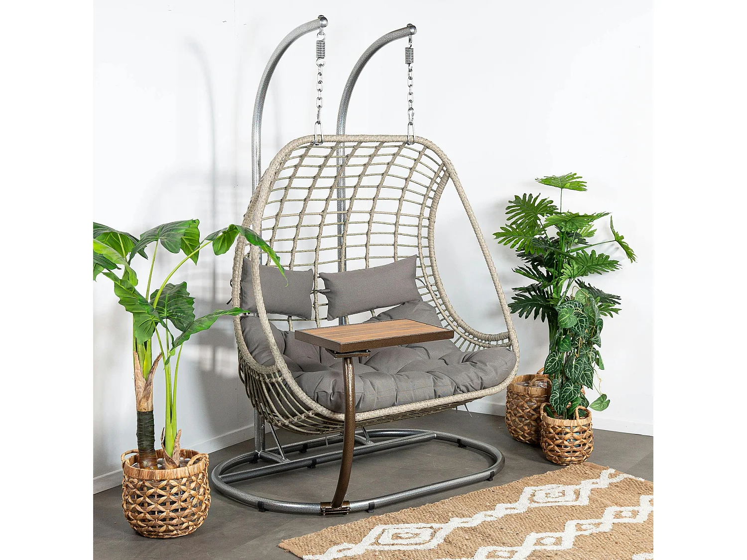 Table d'appoint pour fauteuil suspendu naturel SOUTH BEACH