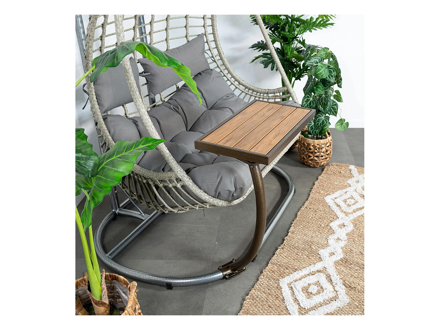 Table d'appoint pour fauteuil suspendu naturel SOUTH BEACH