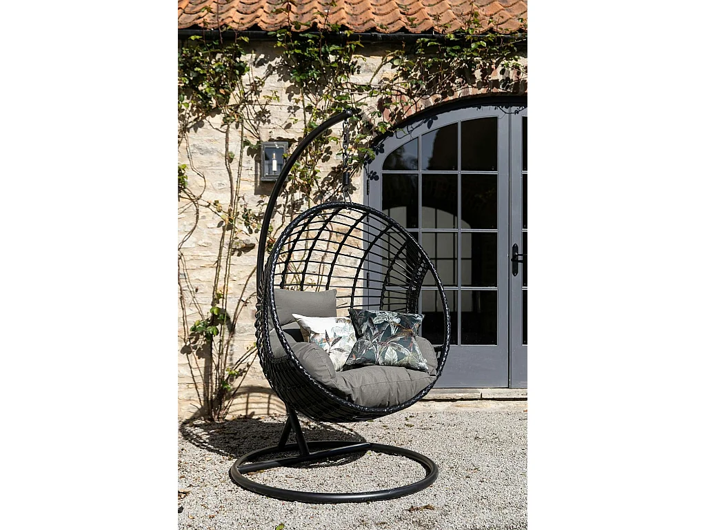 Fauteuil suspendu résine noire SOUTH BEACH