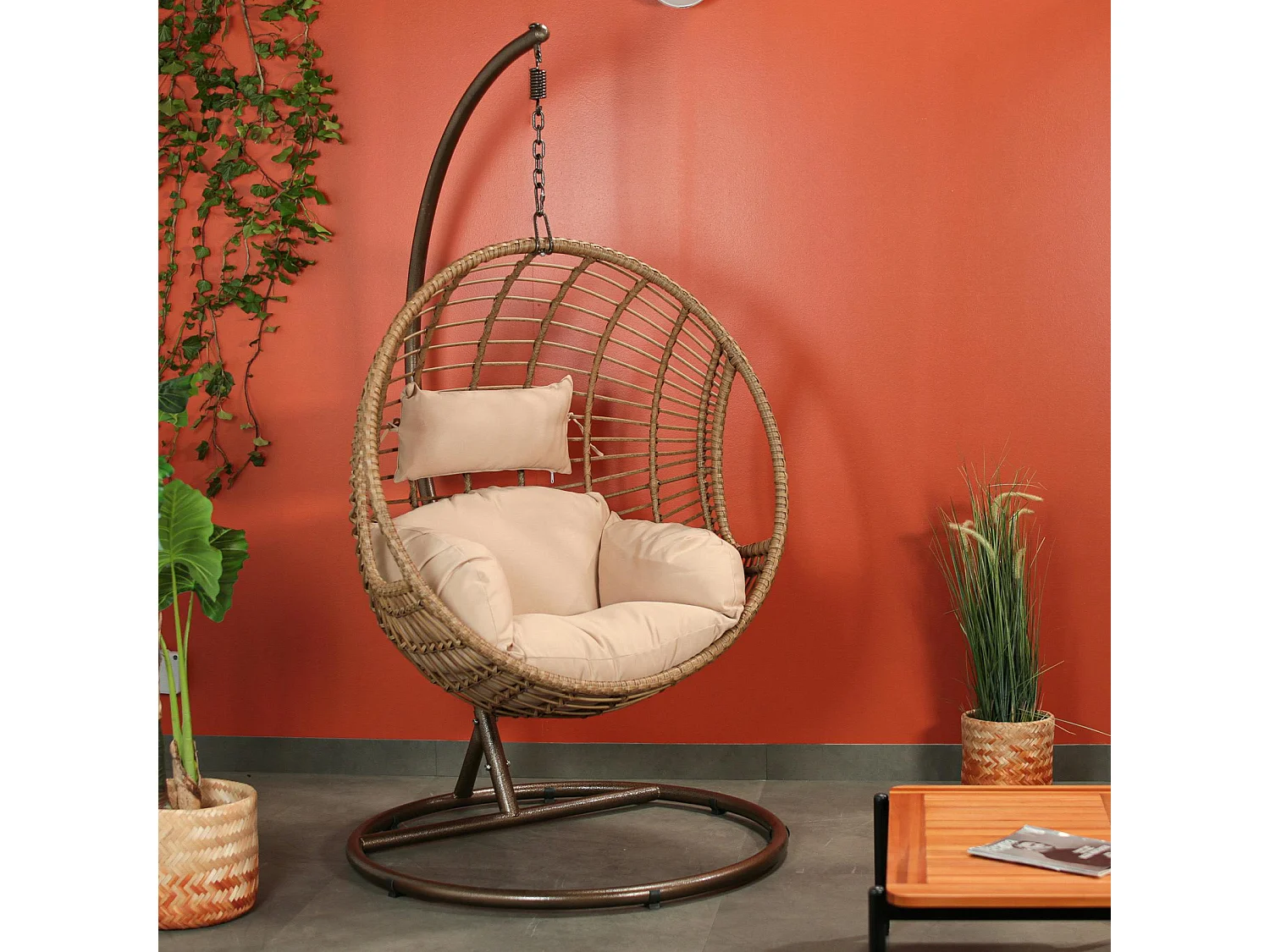 Fauteuil suspendu rond finition naturelle SOUTH BEACH