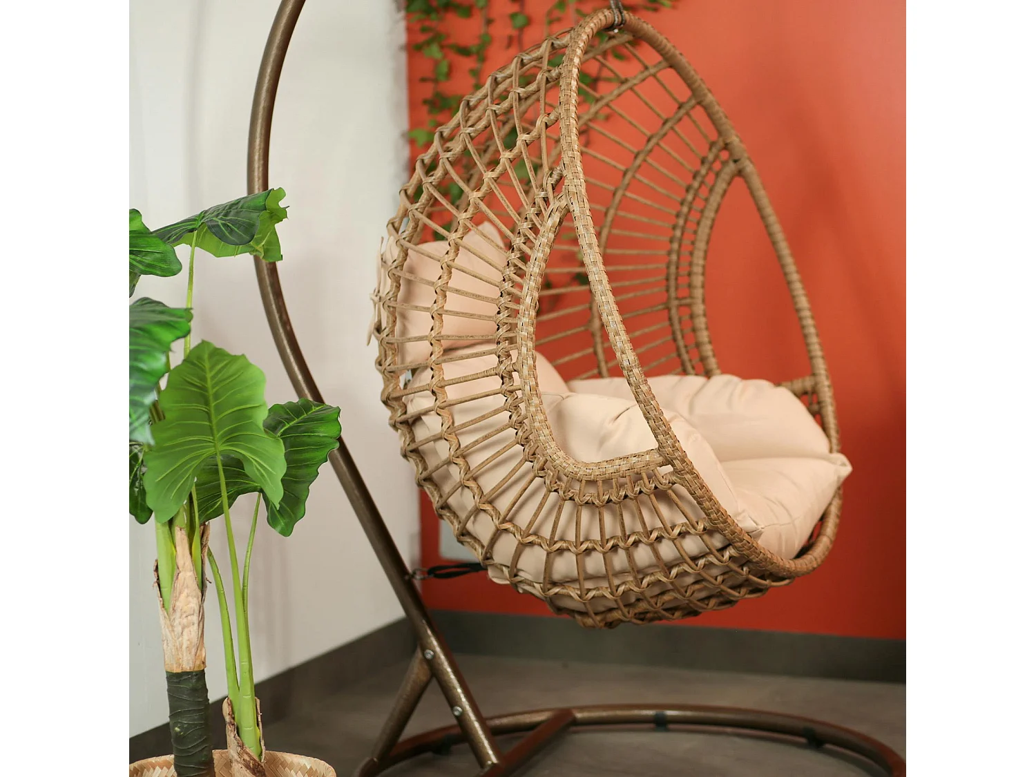 Fauteuil suspendu rond finition naturelle SOUTH BEACH