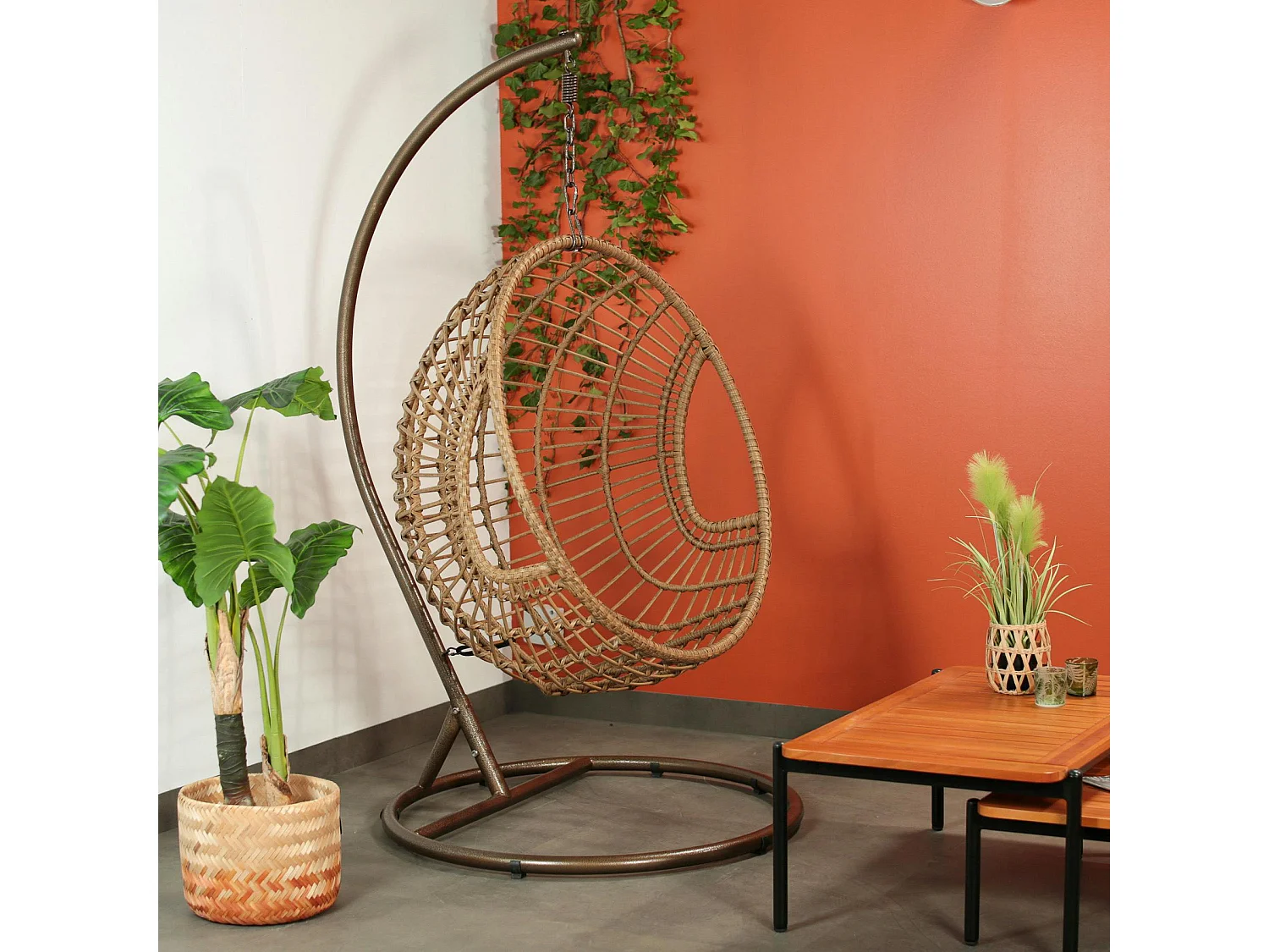 Fauteuil suspendu rond finition naturelle SOUTH BEACH