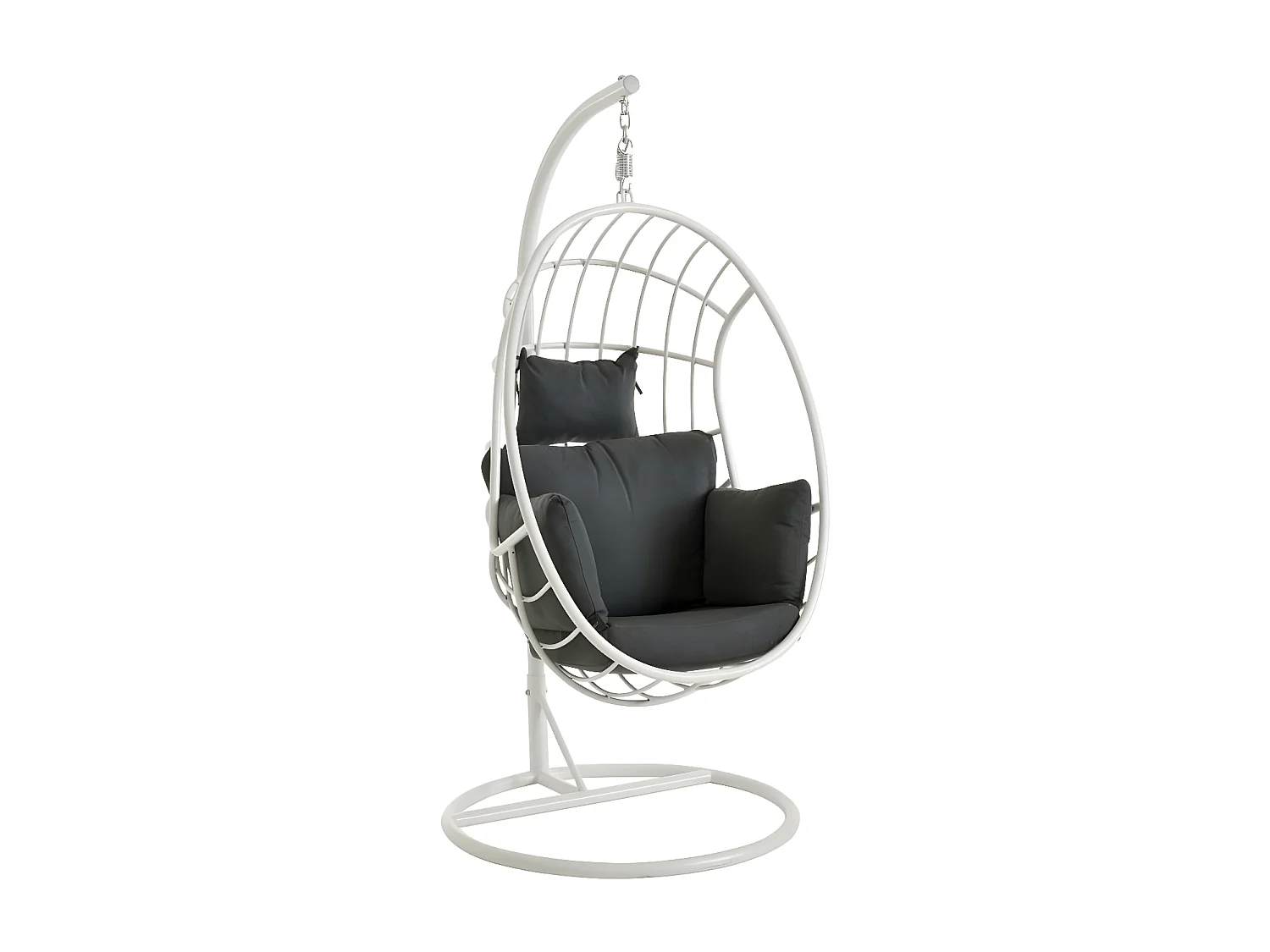 Fauteuil suspendu design en aluminium blanc OSLO
