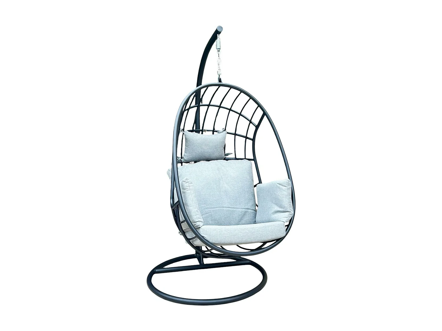 Fauteuil suspendu design en aluminium noir OSLO