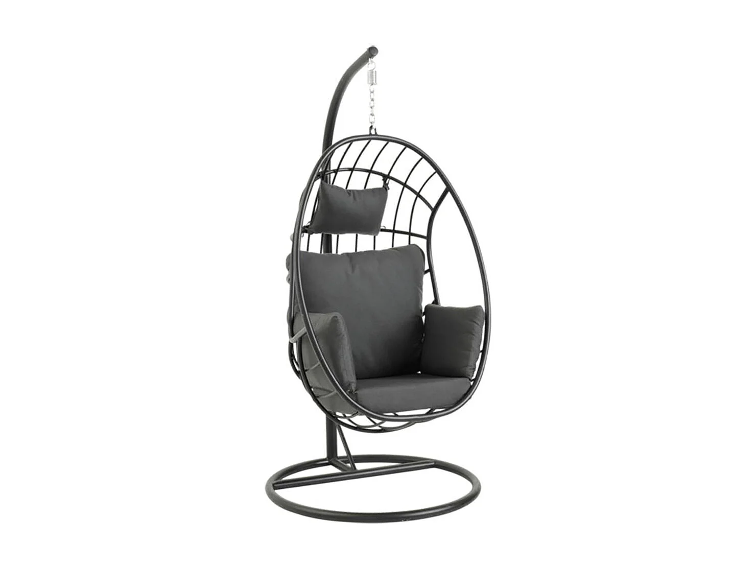 Fauteuil suspendu design en aluminium noir OSLO