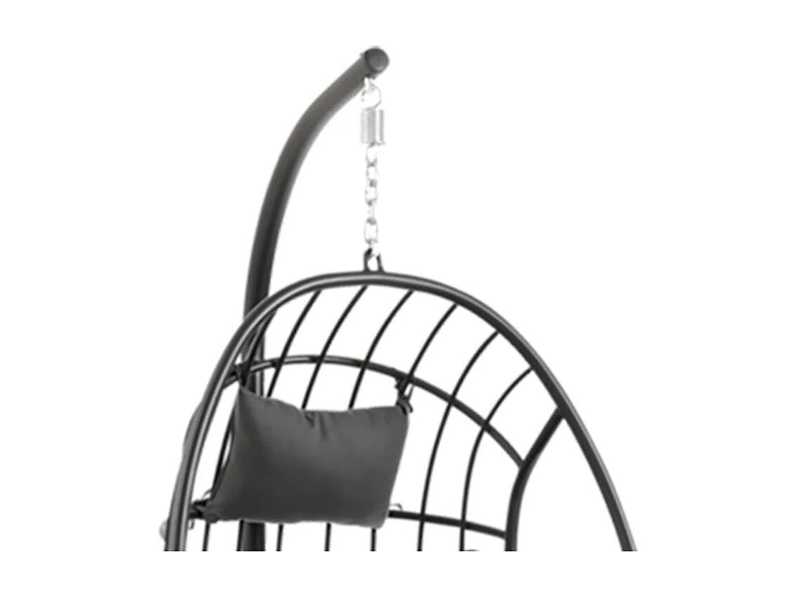 Fauteuil suspendu design en aluminium noir OSLO