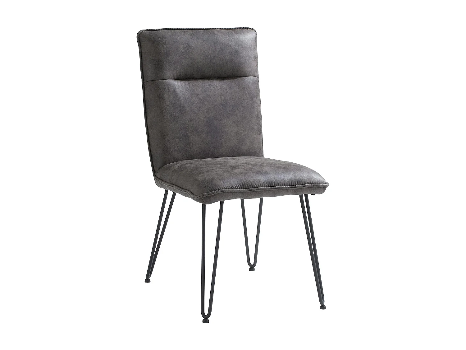 Chaise grise capitonnée salle à manger