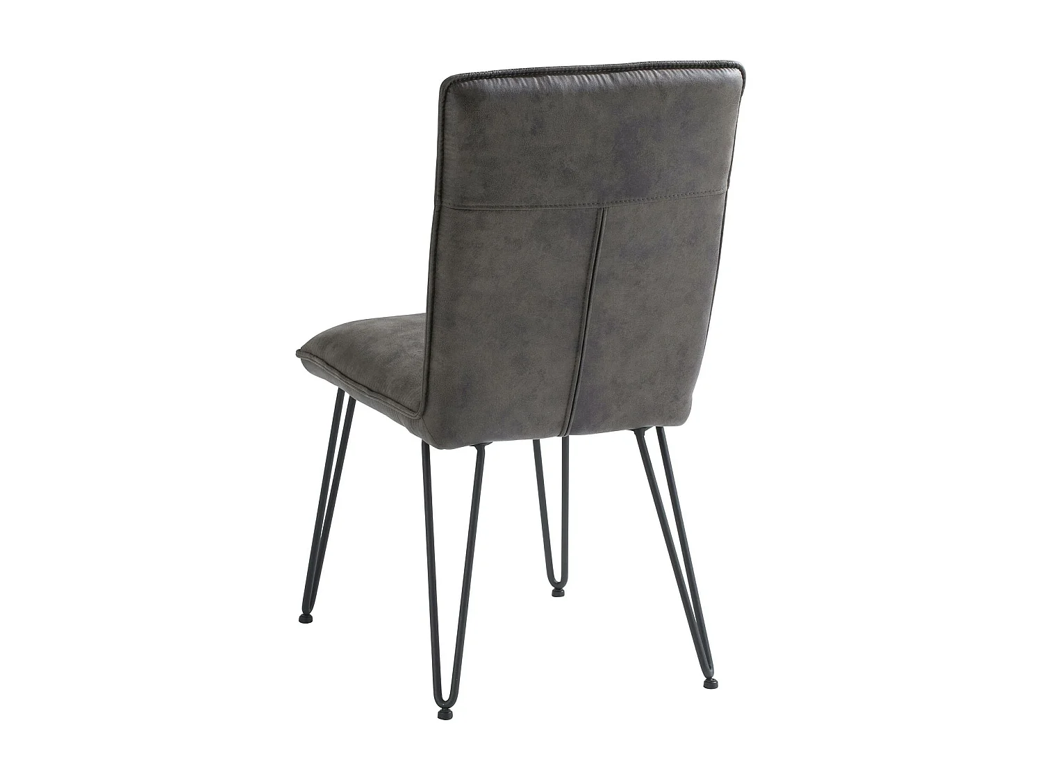 Chaise grise capitonnée salle à manger