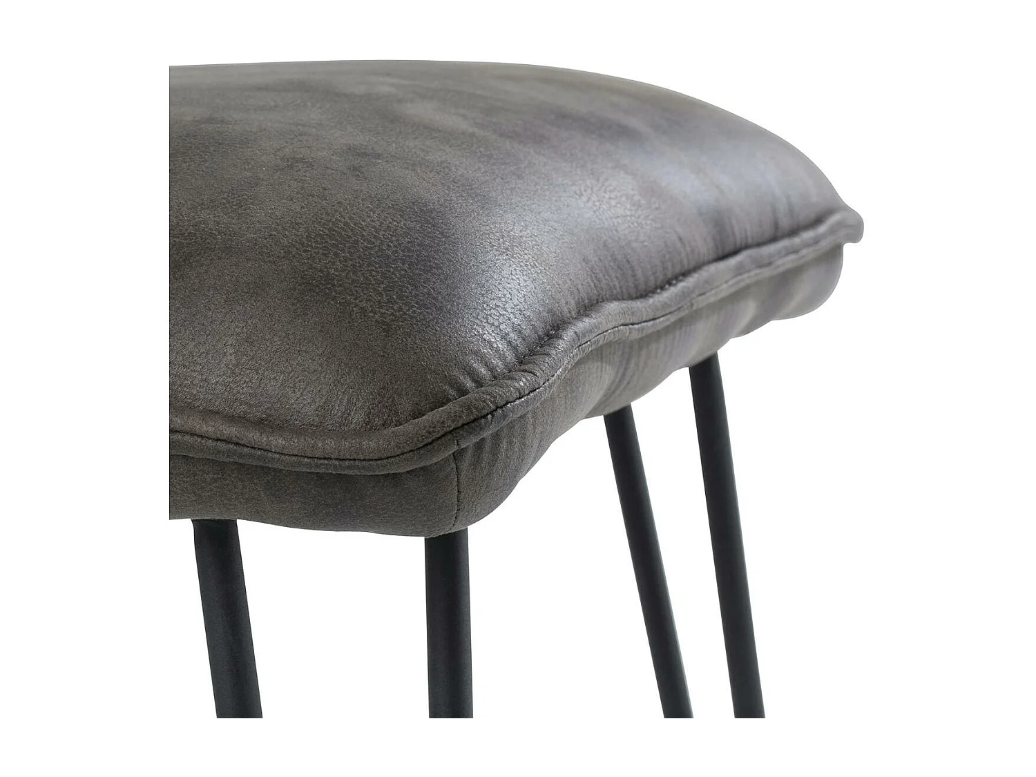 Chaise grise capitonnée salle à manger