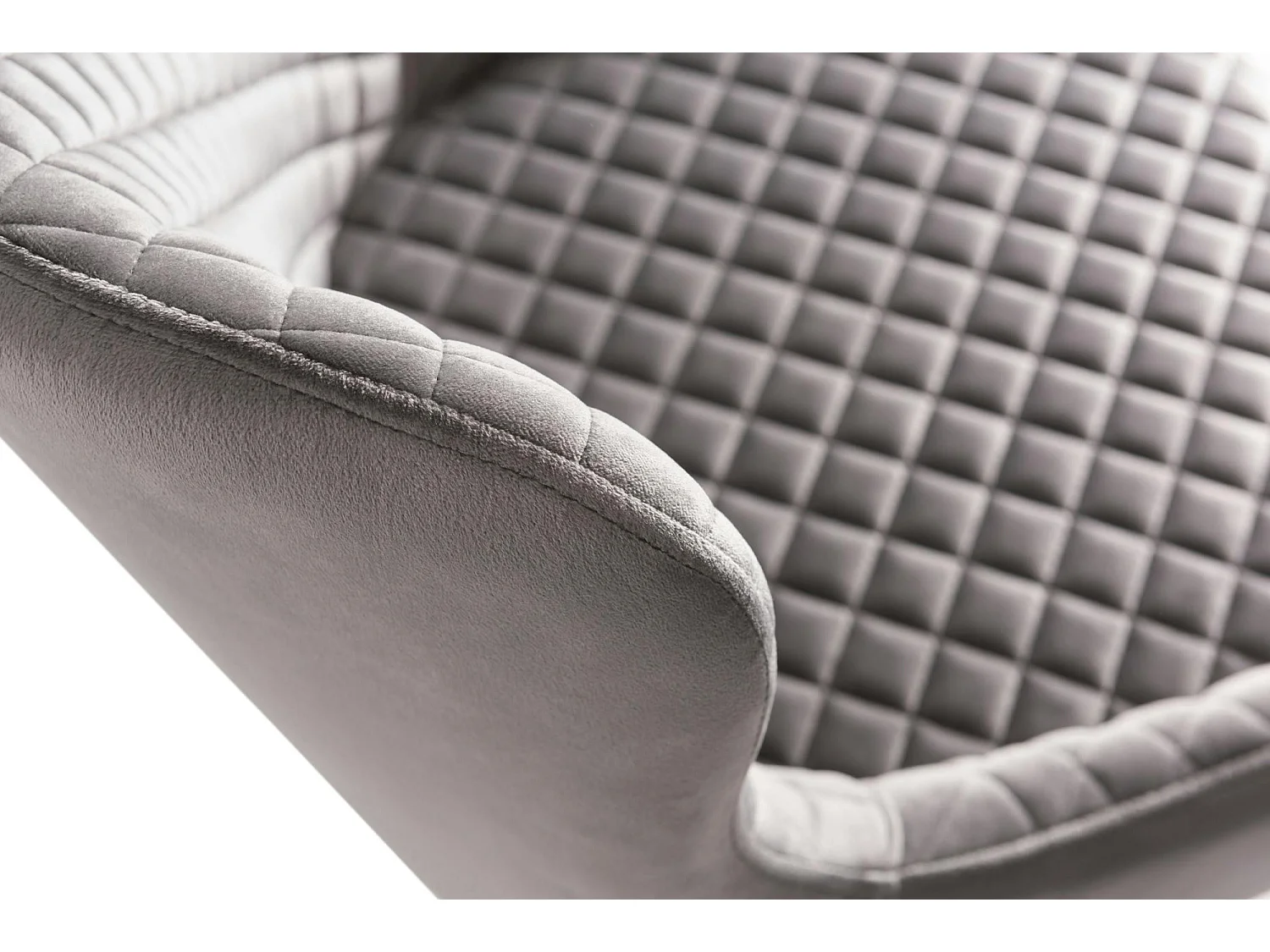 Chaise grise en velours (lot de 2) ARLINGTON