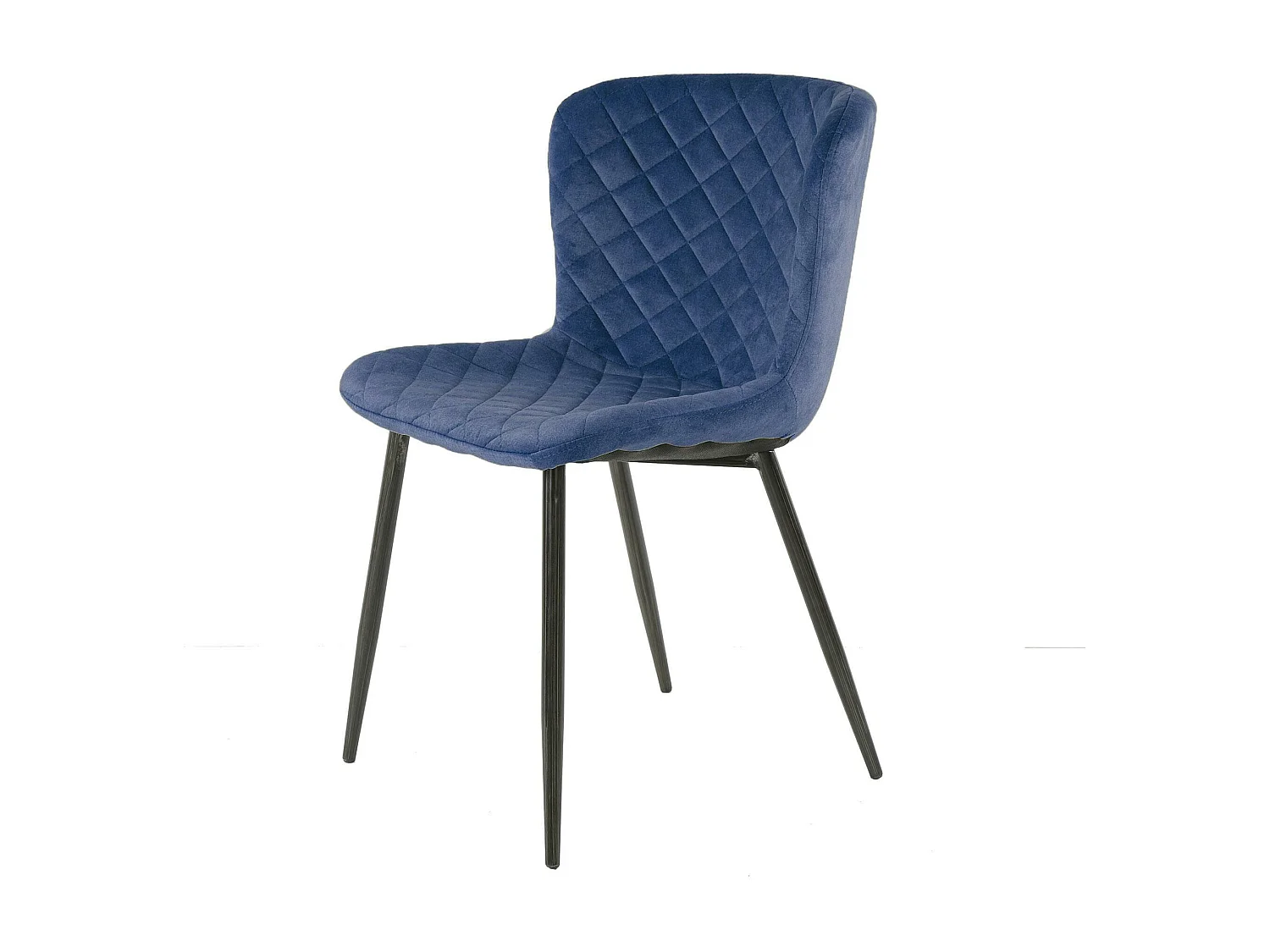 Chaise en velours piqué bleu (lot de 2) MELBOURNE