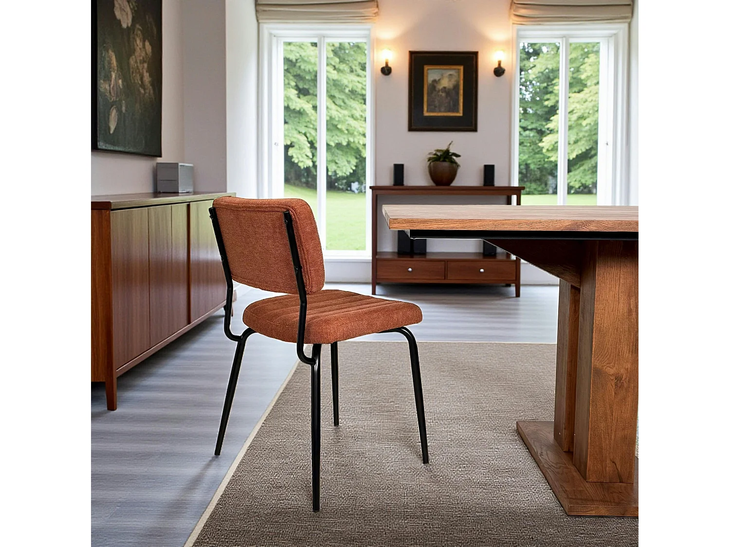 Chaise vintage rouille FAIRLIE (lot de 2)