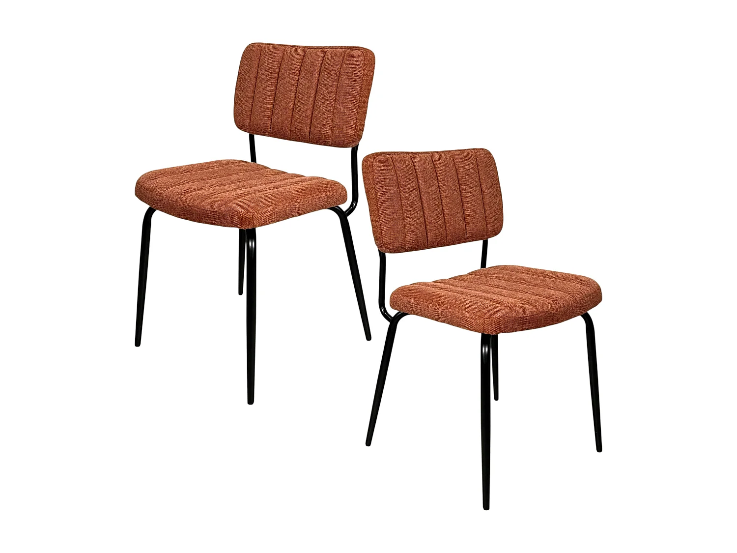 Chaise vintage rouille FAIRLIE (lot de 2)