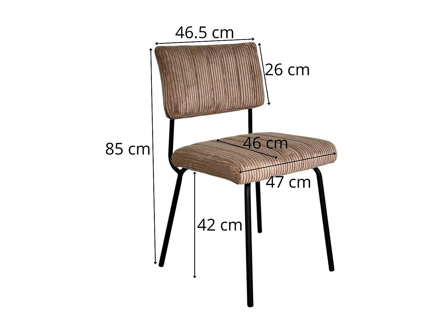 Chaise vintage rouille FAIRLIE (lot de 2)