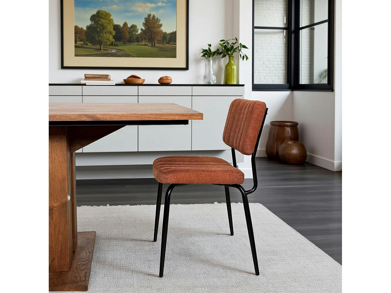 Chaise vintage rouille FAIRLIE (lot de 2)