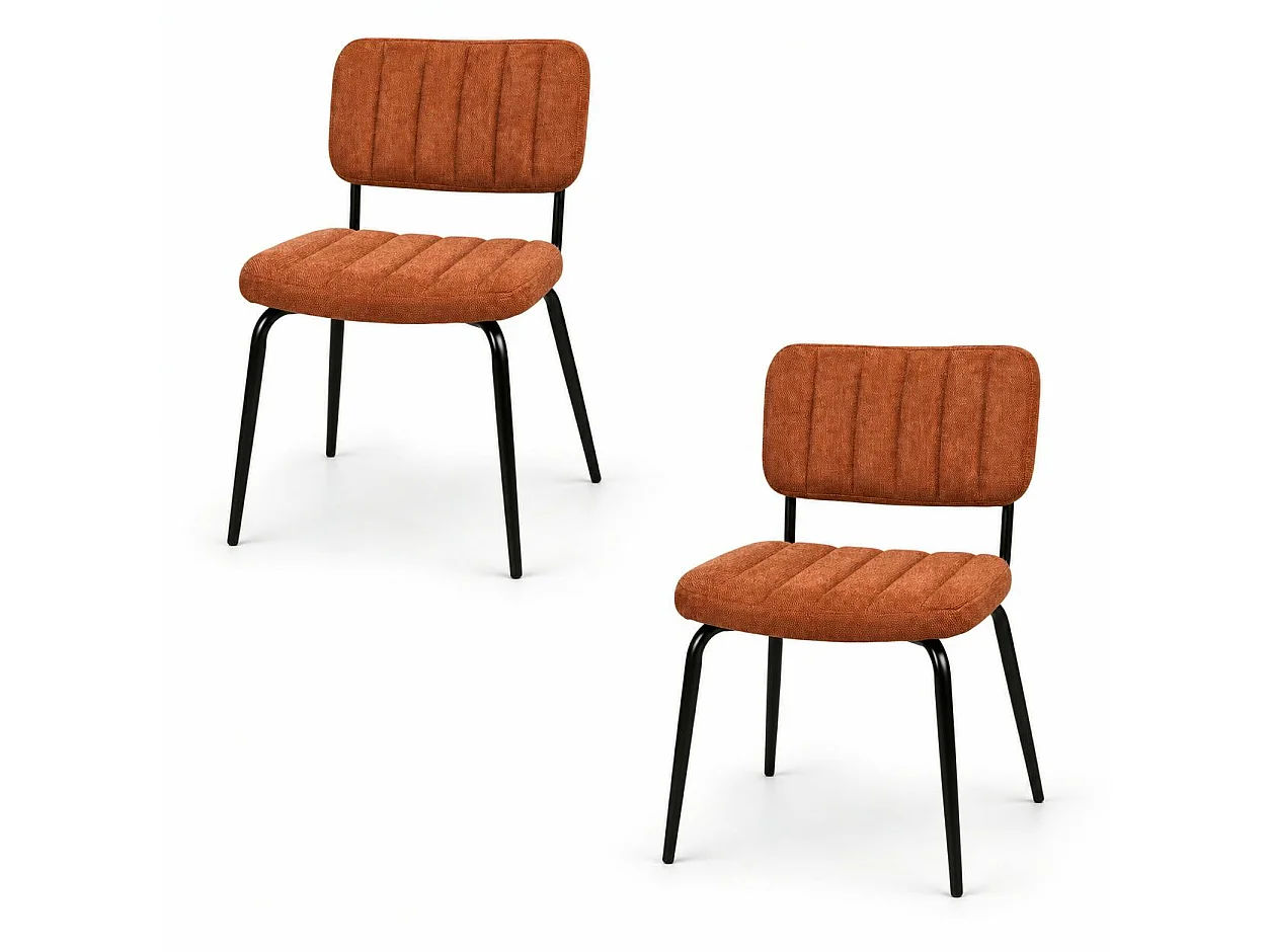 Chaise vintage rouille FAIRLIE (lot de 2)