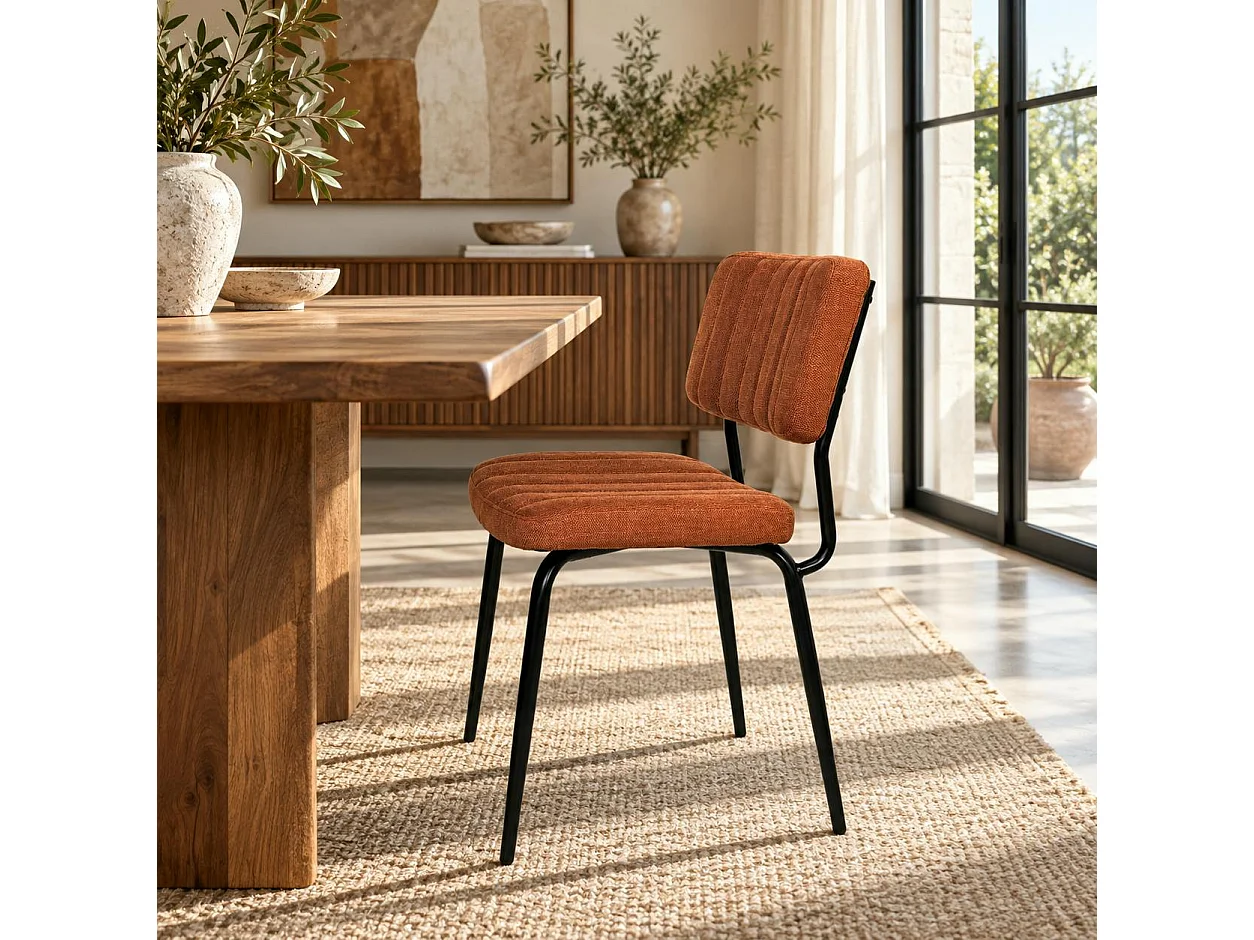 Chaise vintage rouille FAIRLIE (lot de 2)