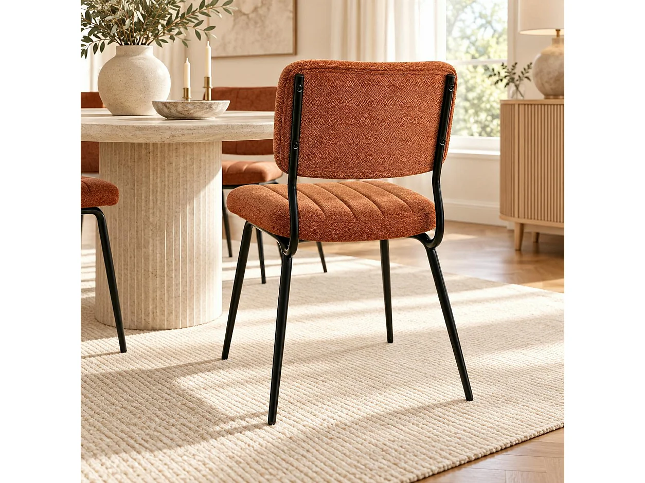 Chaise vintage rouille FAIRLIE (lot de 2)