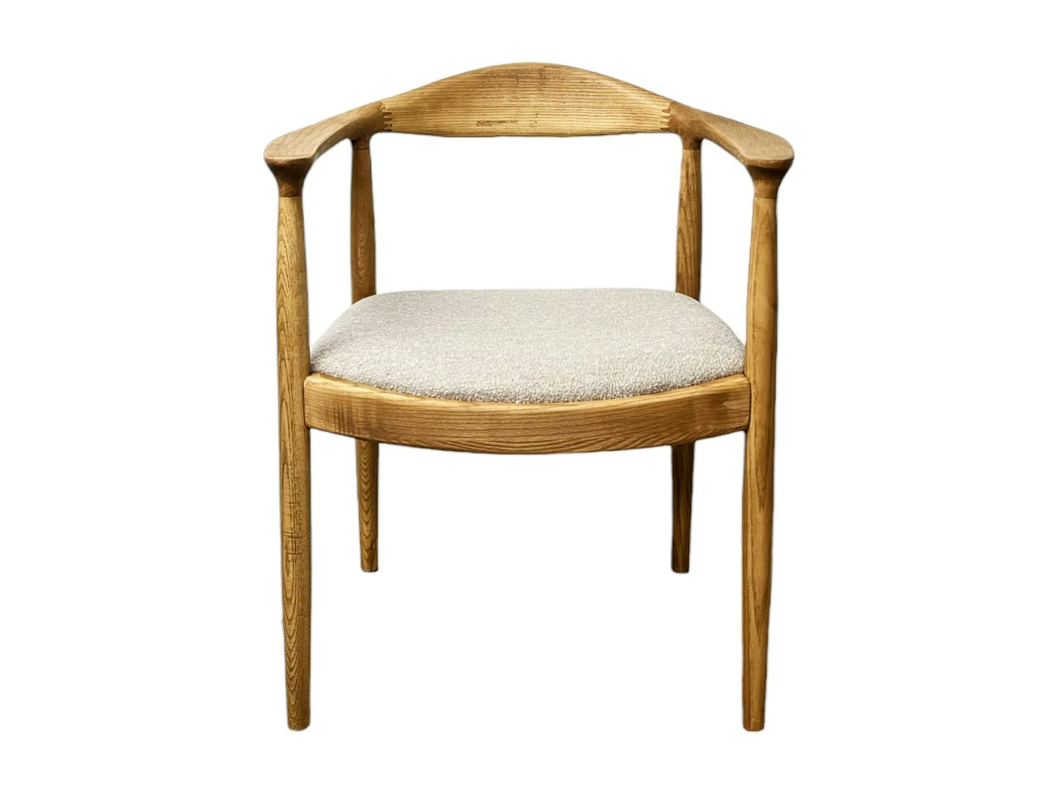 Chaise design en bouclette sable PALERME