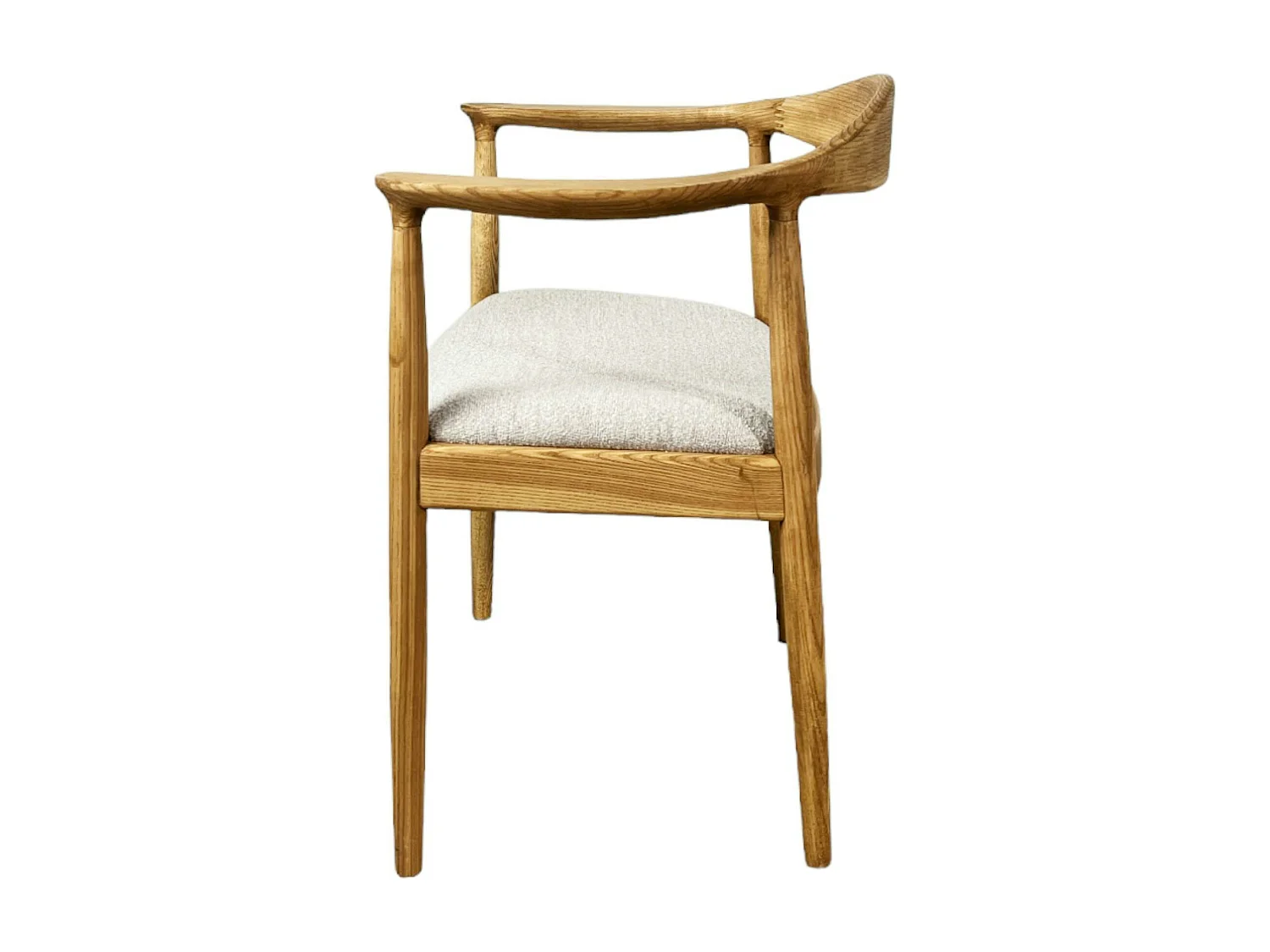 Chaise design en bouclette sable PALERME