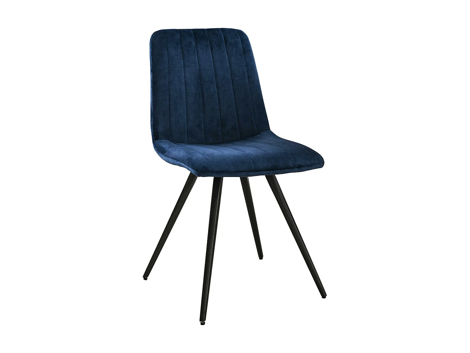 Chaise de salle à manger en velours bleu JAVA (lot de 2)