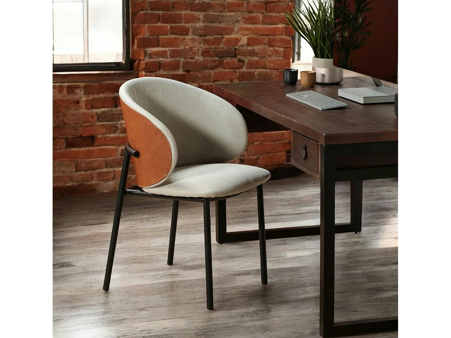 Chaise design beige (lot de 2) HAWAI