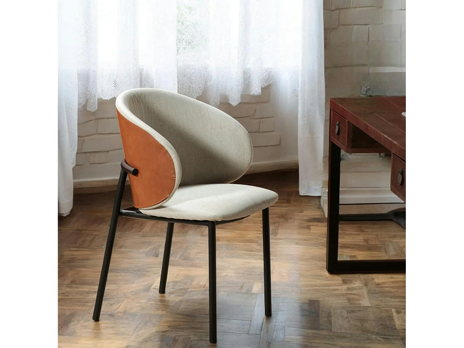 Chaise design beige (lot de 2) HAWAI