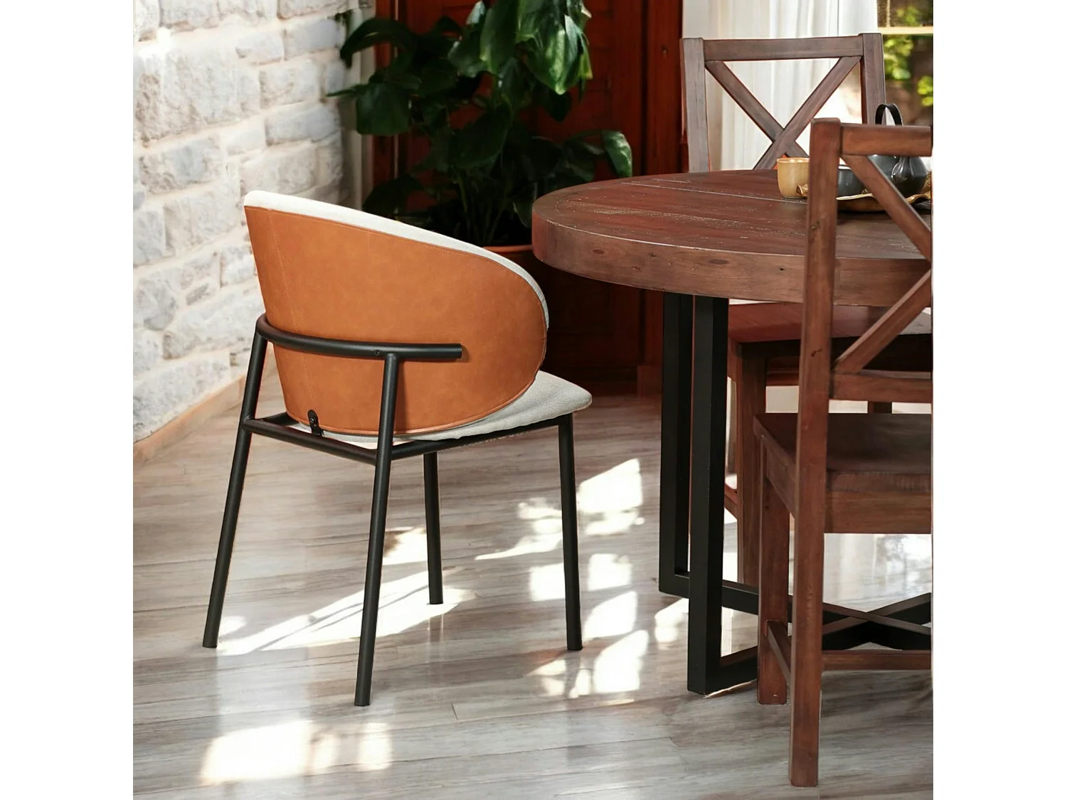 Chaise design beige (lot de 2) HAWAI