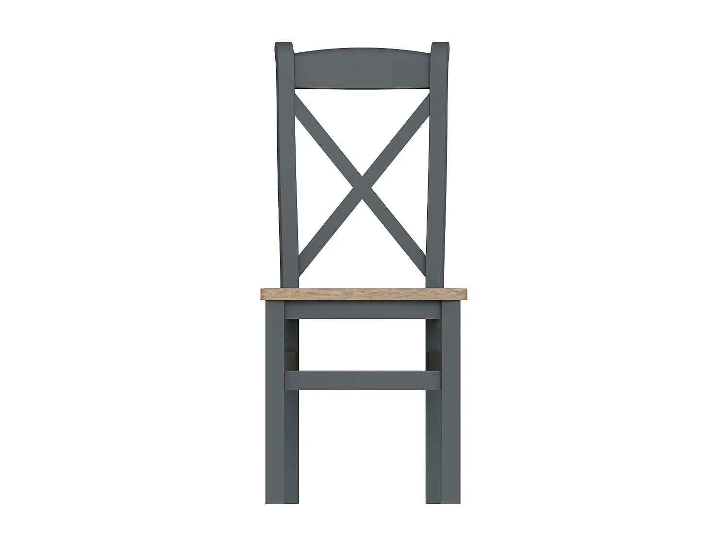 Chaise en bois avec dossier croisé finition charbon (lot de 2) COVENTRY