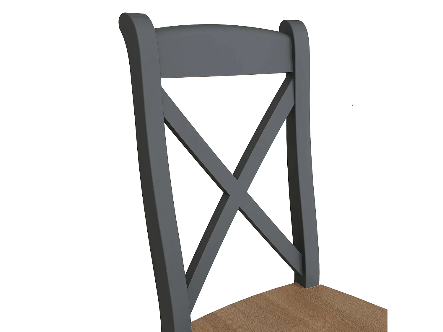 Chaise en bois avec dossier croisé finition charbon (lot de 2) COVENTRY