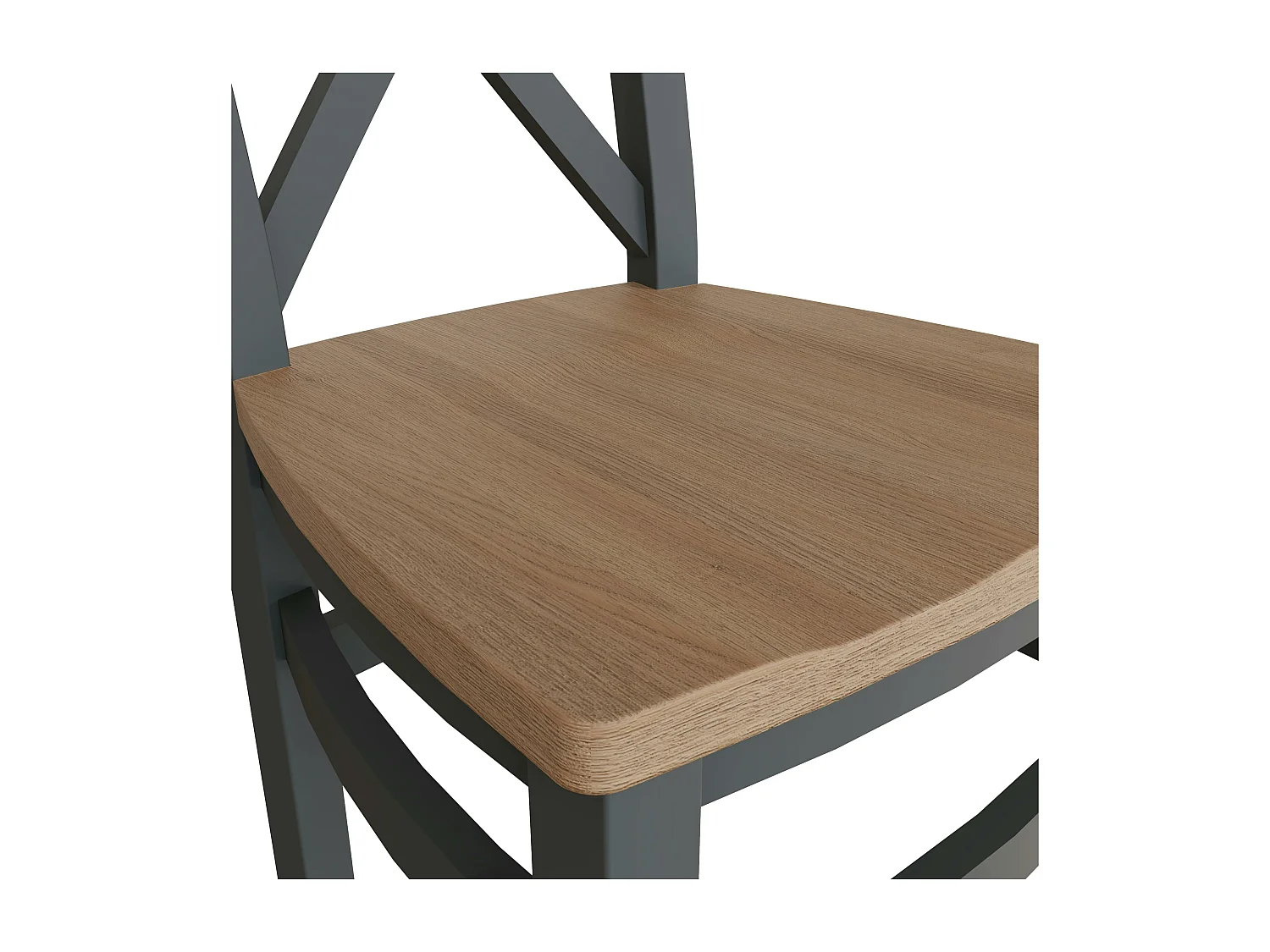 Chaise en bois avec dossier croisé finition charbon (lot de 2) COVENTRY