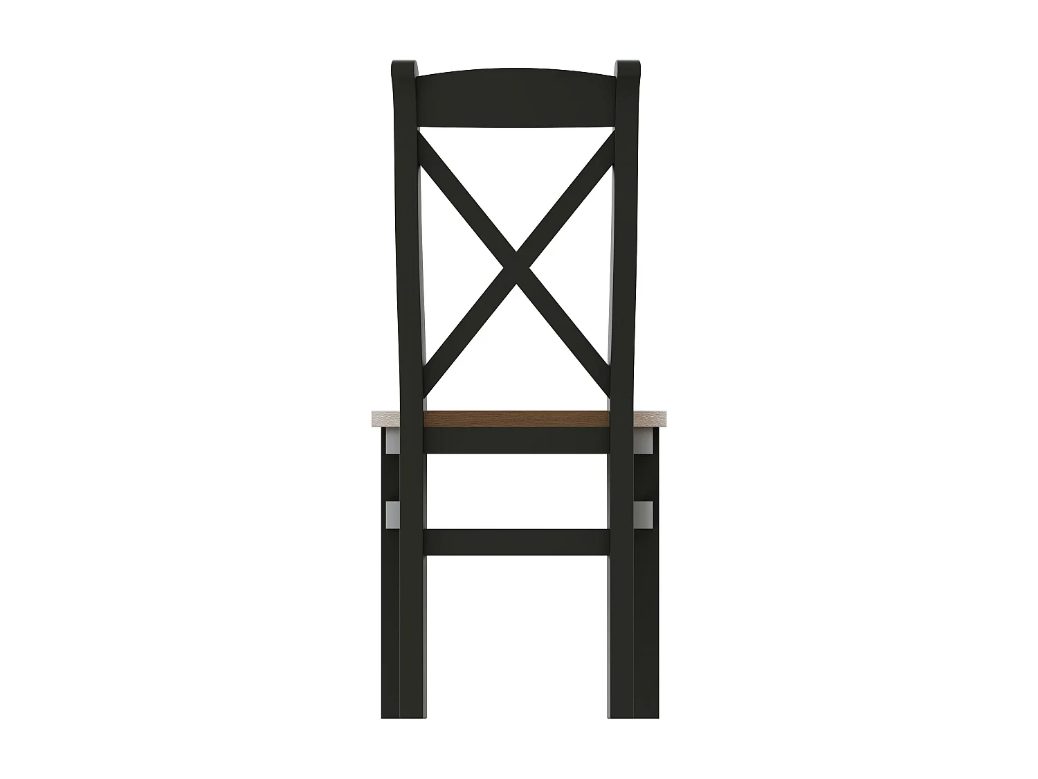 Chaise en bois avec dossier croisé finition charbon (lot de 2) COVENTRY