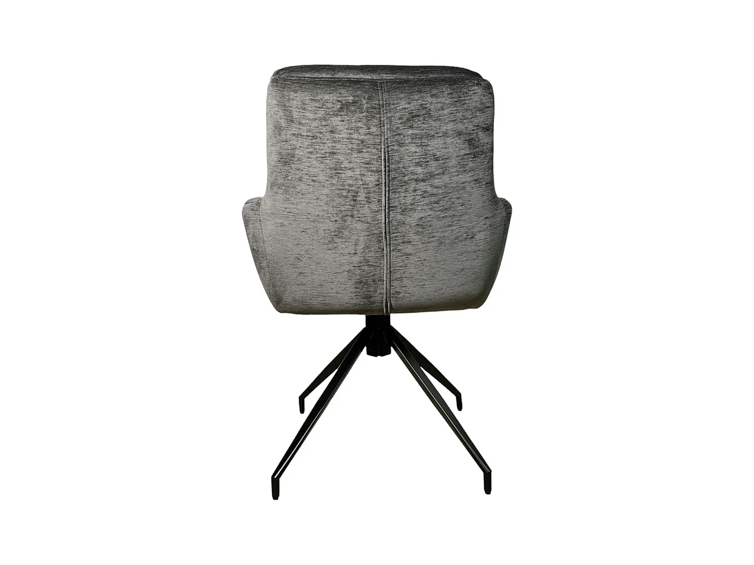 Fauteuil de table pivotant en velours gris (lot de 2) PALERME