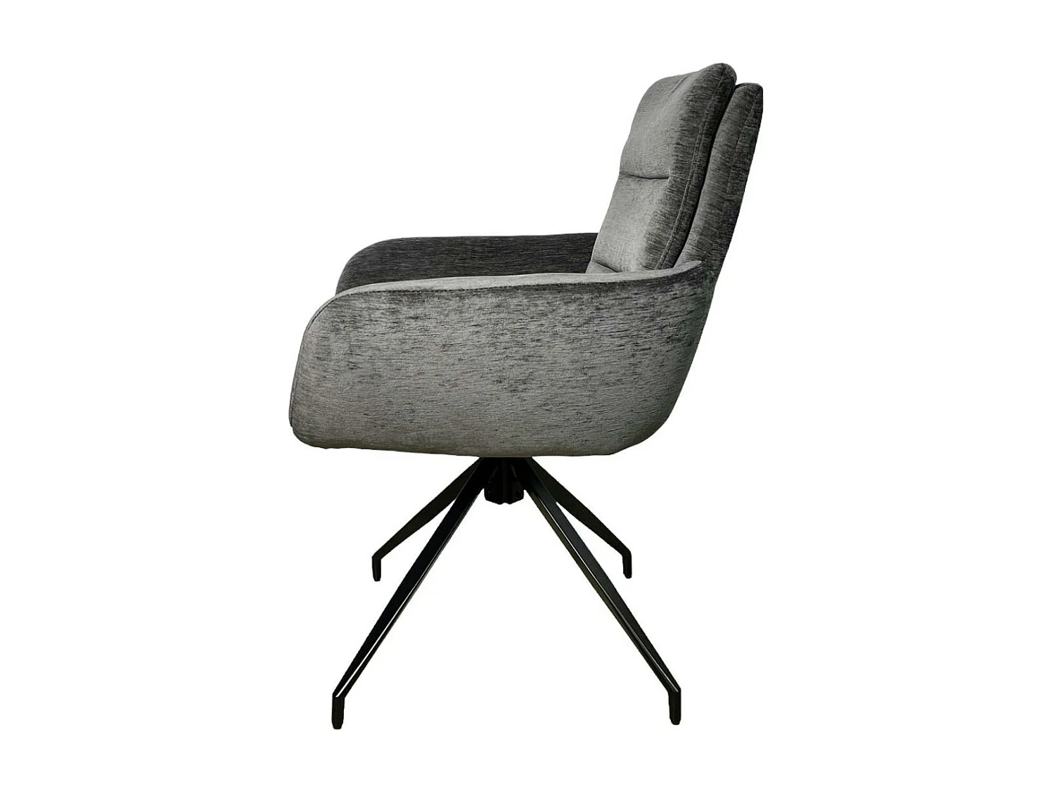 Fauteuil de table pivotant en velours gris (lot de 2) PALERME